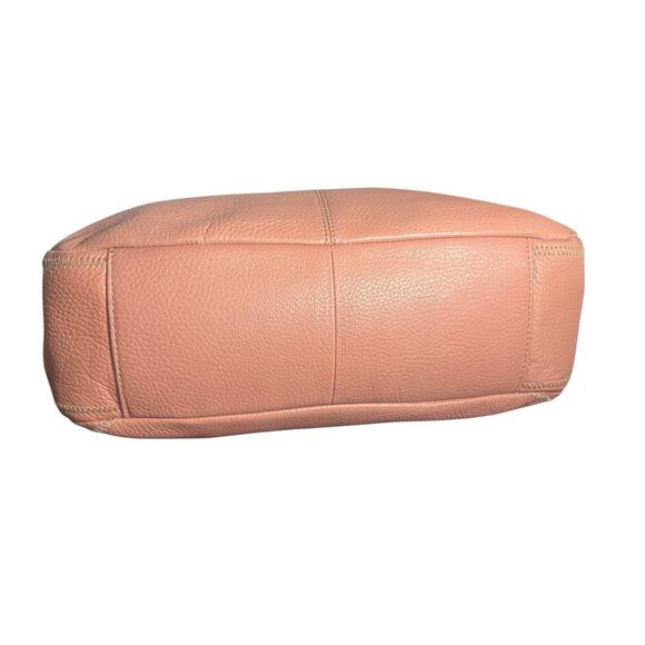 Stone Mountain Pink Leather Shoulder Bag Hobo Purse with Pockets - Picture 5 of 15